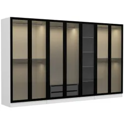 Kleiderschrank Uyumak Weiss Holzwerkstoff 315 cm 52 cm 210 cm - Material: Melamin - Kleiderschrank