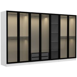 Kleiderschrank Uyumak Weiss Holzwerkstoff 315 cm 52 cm 210 cm - Material: Melamin - Kleiderschrank