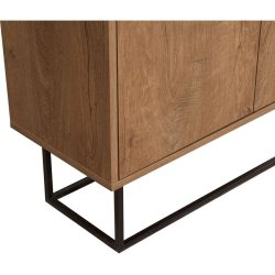 Konsole Yemek Braun Holzwerkstoff 98 cm - Farbe: Walnuss - Material: 100% Melaminbeschichtete Spanplatte - Konsole