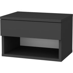 Nachttisch Uyumak Grau Holzwerkstoff 37 cm - Farbe: anthrazit - Material: Melaminbeschichtete Spanplatte - Nachttisch