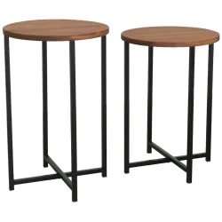 Salontisch Yasam Braun Holz 55 cm - Farbe: eiche - Material: Kiefer - Salontisch