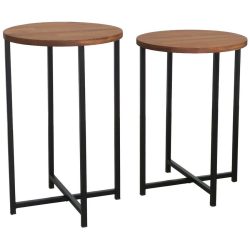 Salontisch Yasam Braun Holz 55 cm - Farbe: eiche - Material: Kiefer - Salontisch