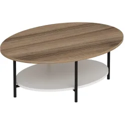 Salontisch Yasam Braun Holzwerkstoff 36 cm - Farbe: eiche - Material: Melaminharzbeschichteten Spanplatten - Salontisch