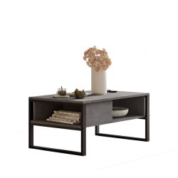 Salontisch Yasam Silber Holzwerkstoff 44.4 cm - Material: Melaminbeschichtete Spanplatte - Salontisch