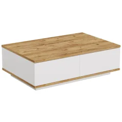Salontisch Yasam Braun Holzwerkstoff 28.6 cm - Farbe: Kiefer - Material: Melaminbeschichtete Spanplatte - Salontisch
