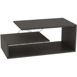 Salontisch Yasam Grau Holzwerkstoff 40 cm - Farbe: anthrazit - Material: Melaminbeschichteten Spanplatten - Salontisch