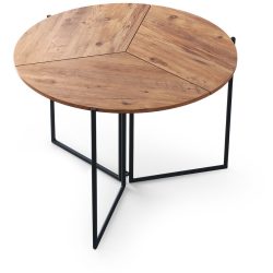 Esstisch Yemek Braun/Schwarz 72 cm - Farbe: Atlantische Kiefer - Material: Melamin - Esstisch