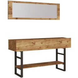 Konsole Yemek Braun Holzwerkstoff 75.7 cm - Farbe: Kiefer - Material: 100% Melaminbeschichtete Spanplatte - Konsole