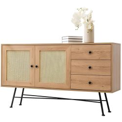 Konsole Yemek Braun Holzwerkstoff 160 cm - Farbe: natur - Material: 100% Melaminbeschichtete Spanplatte - Konsole