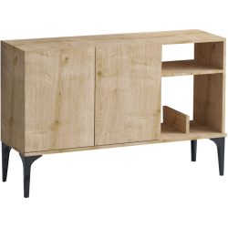 Konsole Yemek Braun Holzwerkstoff 80 cm - Farbe: eiche - Material: 100% Melaminbeschichtete Spanplatte - Konsole