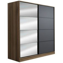 Kleiderschrank Uyumak Braun Holzwerkstoff 232 cm 69 cm 55 cm - Farbe: natur - Material: Melamin - Kleiderschrank