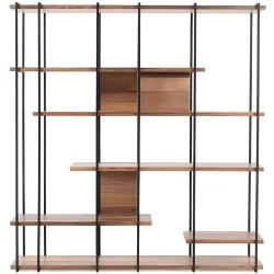 Bücherregal Yemek Braun Holzwerkstoff/Kunststoff 170 cm 35 cm - Farbe: Walnuss - Material: Melaninbeschichtete Mischholz (Spanplatte) - Bücherregal