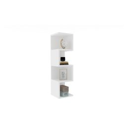 Bücherregal Yemek Weiss Holzwerkstoff/Kunststoff 95 cm 25 cm - Material: Melaninbeschichtete Mischholz (Spanplatte) - Bücherregal
