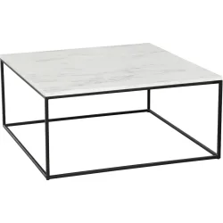 Salontisch Yasam Weiss/Silber Holzwerkstoff 75 cm - Farbe: Weiss, Silber - Material: Melamin - Salontisch