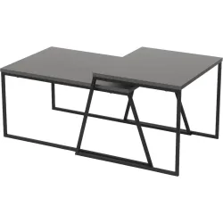 Yasam Grau Holzwerkstoff 38 cm - Farbe: anthrazit - Material: Melaminbeschichtete Spanplatte