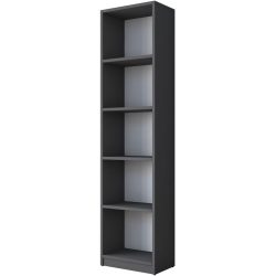Bücherregal Yemek Grau Holzwerkstoff/Kunststoff 161.8 cm 40 cm - Farbe: anthrazit - Material: Melaninbeschichtete Mischholz (Spanplatte) - Bücherregal
