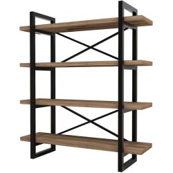Bücherregal Yemek Braun Holzwerkstoff/Kunststoff 120 cm 106 cm - Farbe: Walnuss - Material: Melaninbeschichtete Mischholz (Spanplatte) - Bücherregal
