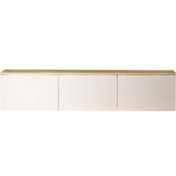 TV-Möbel Yasam Weiss Holzwerkstoff 35 cm 160 cm 32 cm - Material: Melaminbeschichtete Spanplatte - TV-Möbel