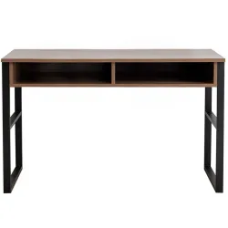 Schreibtisch Yemek Braun Holzwerkstoff 75 cm - Farbe: Walnuss - Material: Melamin - Schreibtisch