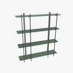 Bücherregal Yemek Grün Holzwerkstoff/Kunststoff 180 cm 160 cm - Material: Melaninbeschichtete Mischholz (Spanplatte) - Bücherregal