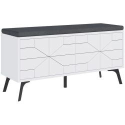 Schuhschrank Yemek Weiss Holzwerkstoff 107 cm 35 cm - Material: Melaminbeschichtete Spanplatte - Schuhschrank