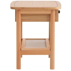 Nachttisch Uyumak Braun Holzwerkstoff 55 cm - Farbe: natur - Nachttisch