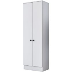 Schrank Yemek Weiss Holzwerkstoff/Kunstharz 59.8 cm 182.8 cm - Material: Melaminbeschichtete Spanplatte - Schrank