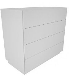 Kommode Yemek Weiss Holzwerkstoff 81.6 cm 45 cm - Material: Melamin - Kommode