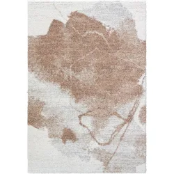 Teppich Parker Braun/Weiss Polyethylen 80 cm 150 cm - Farbe: creme - Material: Polypropylen - Teppich