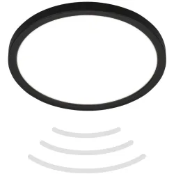 Deckenlampe Telefunken Schwarz Kunststoff 24 cm 3 cm - LED - Lichtfarbe: Helles Neutralweiss - Deckenlampe- LED Energiesparlampe