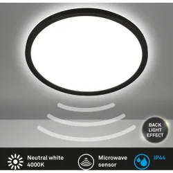 Deckenlampe Telefunken Schwarz Kunststoff 29 cm 3 cm - LED - Lichtfarbe: Helles Neutralweiss - Deckenlampe- LED Energiesparlampe