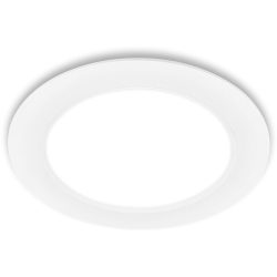 Einbaustrahler Norja Weiss Kunststoff 17 cm 3 cm - LED - Lichtfarbe: Helles Neutralweiss - Einbaustrahler- LED Energiesparlampe