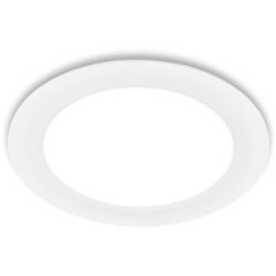 Einbaustrahler Norja Kunststoff weiss Ø22cm - LED - Lichtfarbe: Helles Neutralweiss - Einbaustrahler- LED Energiesparlampe