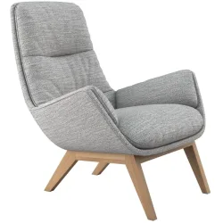 Sessel Halani Grau Stoff 93 cm 84 cm - Farbe: Light Grey - Sessel