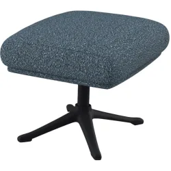 Hocker Halani Blau Stoff 41 cm 54 cm - Farbe: stahlblau - Hocker