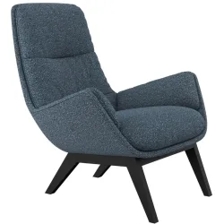 Sessel Halani Blau Stoff 93 cm 84 cm - Farbe: stahlblau - Sessel