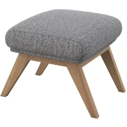 Hocker Halani Grau Stoff 41 cm 54 cm - Farbe: stahl - Hocker