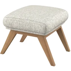 Hocker Halani Beige Stoff 41 cm 54 cm - Farbe: muschel - Hocker