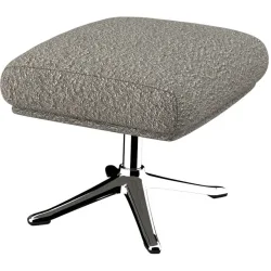 Hocker Halani Braun Stoff 41 cm 54 cm - Farbe: Macchiato - Hocker