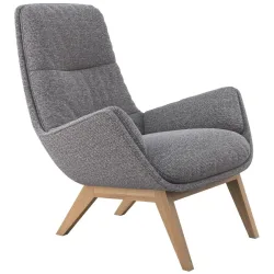 Sessel Halani Grau Stoff/Polyester 93 cm 84 cm - Farbe: stahl - Sessel