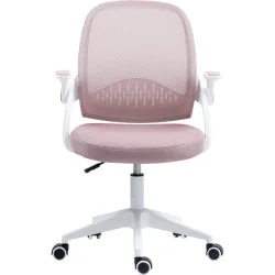 Bürostuhl Samba Rosa/Weiss Kunststoff/Polyester 57 cm - Material: Polyester/Kunststoff - Bürostuhl