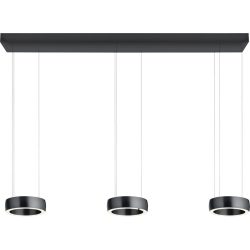 Designer-Pendellampe Bankamp Orbit anthrazit 3-flammig dimmbar - Farbe: Aluminium eloxiert - LED - Lichtfarbe: Extra warmweiss - Material: