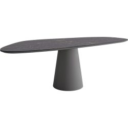 Tisch Cinto Grau/Schwarz Keramik 108.5 cm - Farbe: anthrazit - Tisch