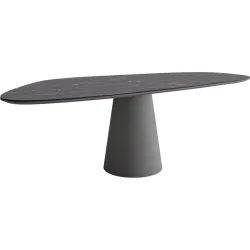 Tisch Cinto Grau/Schwarz Keramik 108.5 cm - Farbe: anthrazit - Tisch