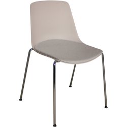 Bürostuhl Livio Beige/Grau Kunststoff 56 cm 88 cm - Farbe: Greige - Material: Polypropylen - Bürostuhl