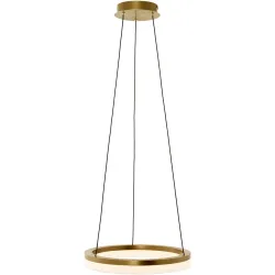 Pendellampe Gallia Metall grau gebürstet Ø 40cm - LED - Material: Acryl - Pendellampe- LED Energiesparlampe