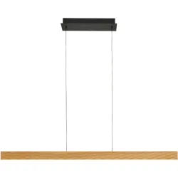 Pendellampe Tisoi Metall/Holz oak 115.5cm - LED- LED Energiesparlampe