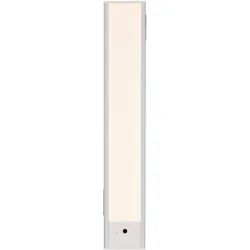 Wandlampe Toni Kunststoff weiss/silber - Farbe: Silber/Weiss - LED - Lichtfarbe: Warmweiss - Kaltes Tagesweiss - Material: Metall- LED
