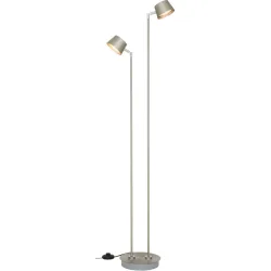 Stehlampe Neville Metall nickel - LED - Lichtfarbe: Extra warmweiss - Kaltes Tagesweiss - Material: Acryl - Stehlampe- LED Energiesparlampe