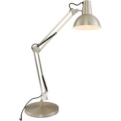 Tischlampe Pollino Metall nickel matt E27 - Tischlampe